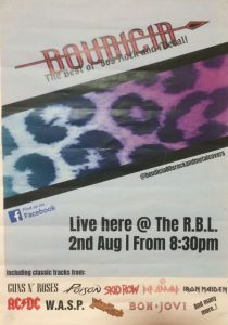 Boudica Friday 2nd August 2019 - 20:30 - Liss Royal British Legion