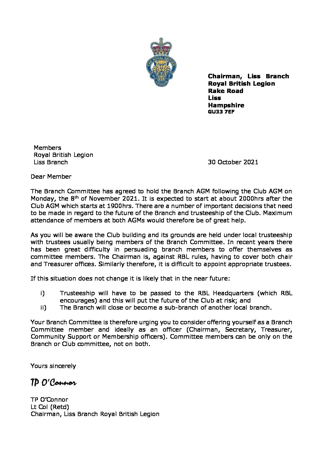 20211030 ltr to members