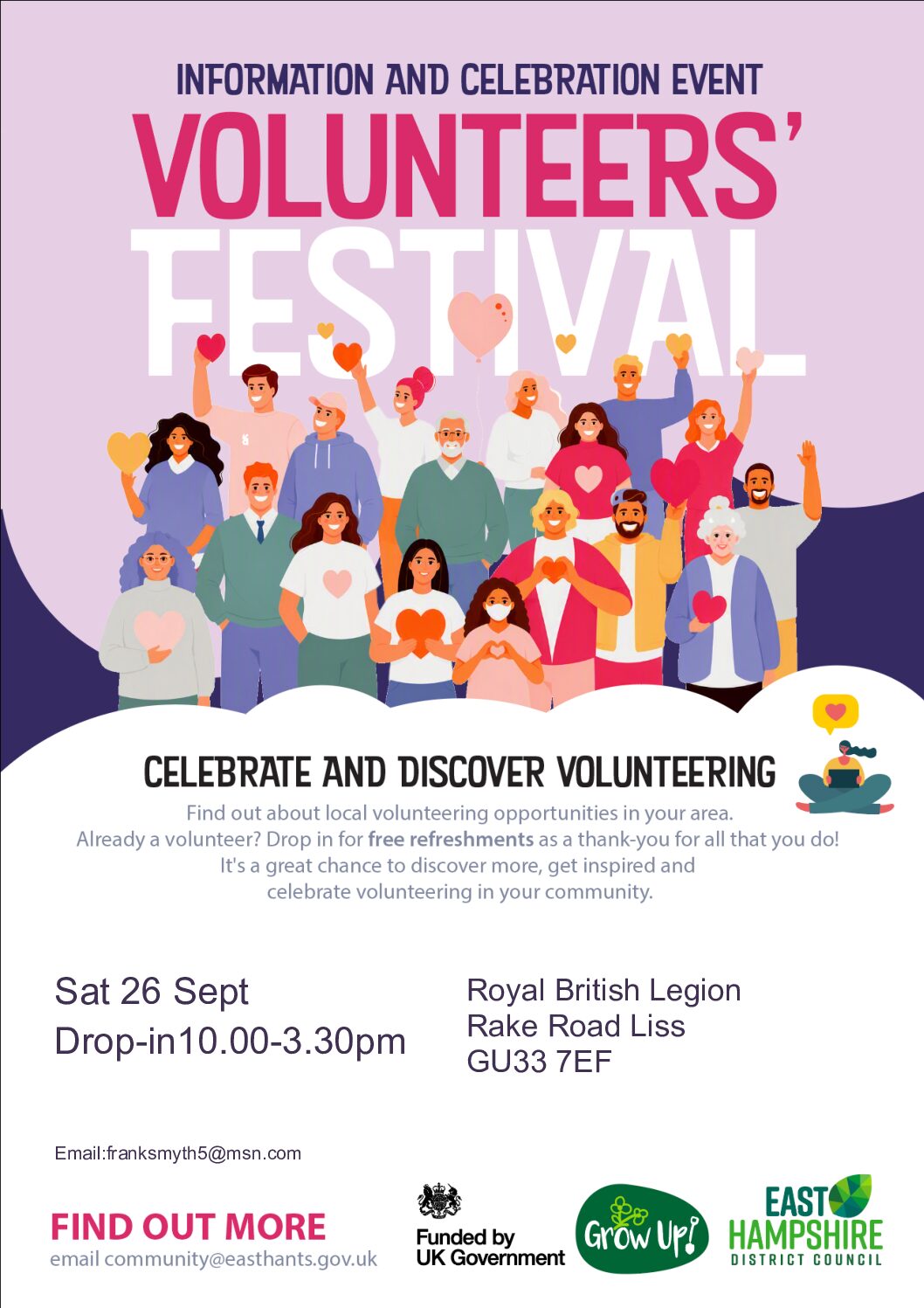 Volunteer festival A4 posters – Additional Information